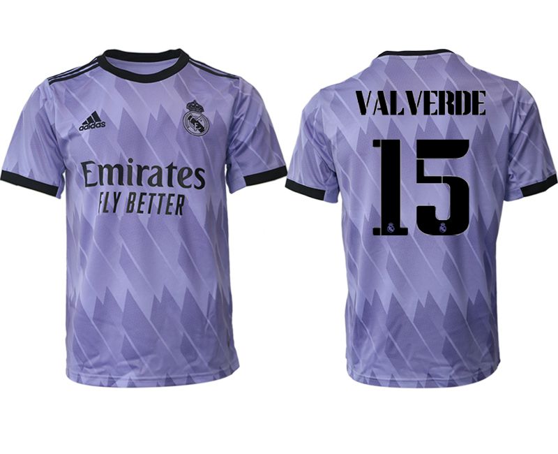 Men 2022-2023 Club Real Madrid away aaa version purple #15 Soccer Jersey